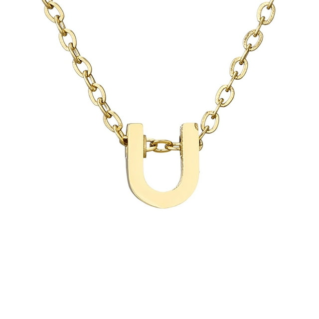 Delicado collar de oro para las mujeres lindo nombre de la letra gargantilla collares para niñas joyas