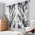 thumbnail image 7 of 2 Panels Set Blackout Curtains Thermal Insulated Sun Protection Room Darkening Drapes for Bedroom Abstract Brush Strokes, 7 of 7