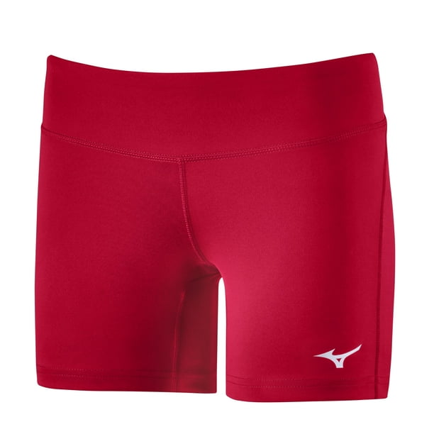 Shorts Mizuno Victory para Mujer, Entrepierna de 13 cm, Rojo, XL
