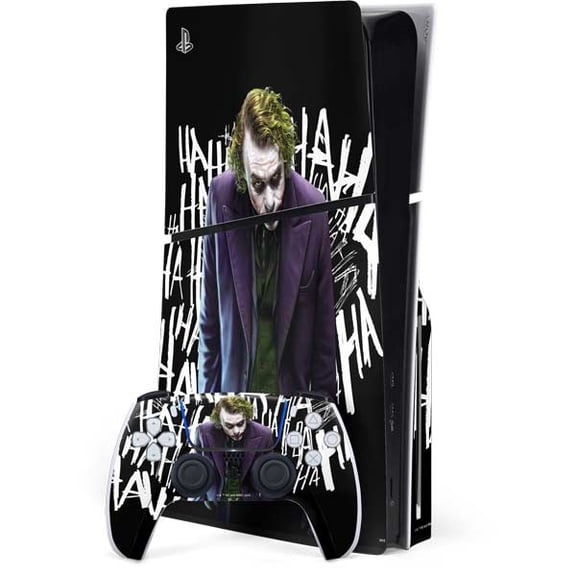 Skinit The Dark Knight Joker PS5 Slim Disk Bundle Skin