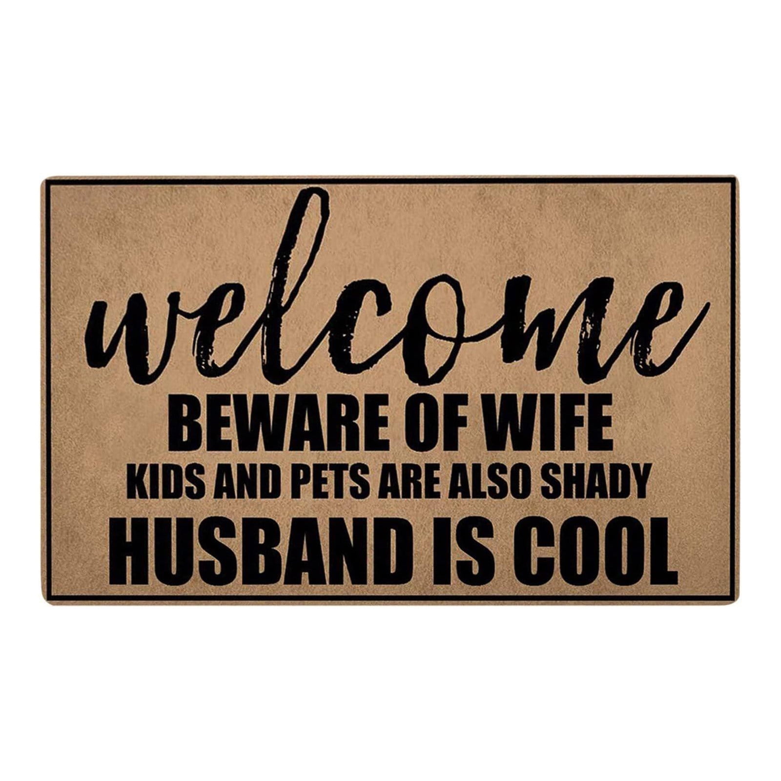 Double wide Welcome to the home of Mr. & Mrs. Awesome Pants™ doormat