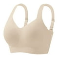 thumbnail image 4 of BWASD Bras for Women Breathable No Underwire Seamless Comfort Wireless Push Up Full Coverage Support Lift Bralette Brown XXXL Everyday No Show Bra, 4 of 4