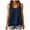 Dark Blue-B, variant on HCNTES Summer Tops for Women Flowy Chiffon Sleeveless Blouses White Tank Top Woman Ladies Crewneck Double Layers Strap Shirt (Red-A,XXL)