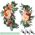 thumbnail image 1 of EARKITY Wedding Arch Flowers, Artificial Flower Swag, Wedding Arch Decor, Rose Flower Swag, Faux Flower Swag Set of 2 for Wedding Welcome Signs Floral Decorations and Wedding Reception Ceremony Signs, 1 of 2