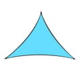 thumbnail image 2 of Summercome 9.8'x9.8'x9.8' Sun Shade Sail, Triangle Curved Canopy UV Block, Outdoor Shade Cover, Triangle Heavy Duty Permeable Backyard Shade Cloth, Perfect for Patio Garden Sandbox (Sky Blue, 3x3x3m), 2 of 7