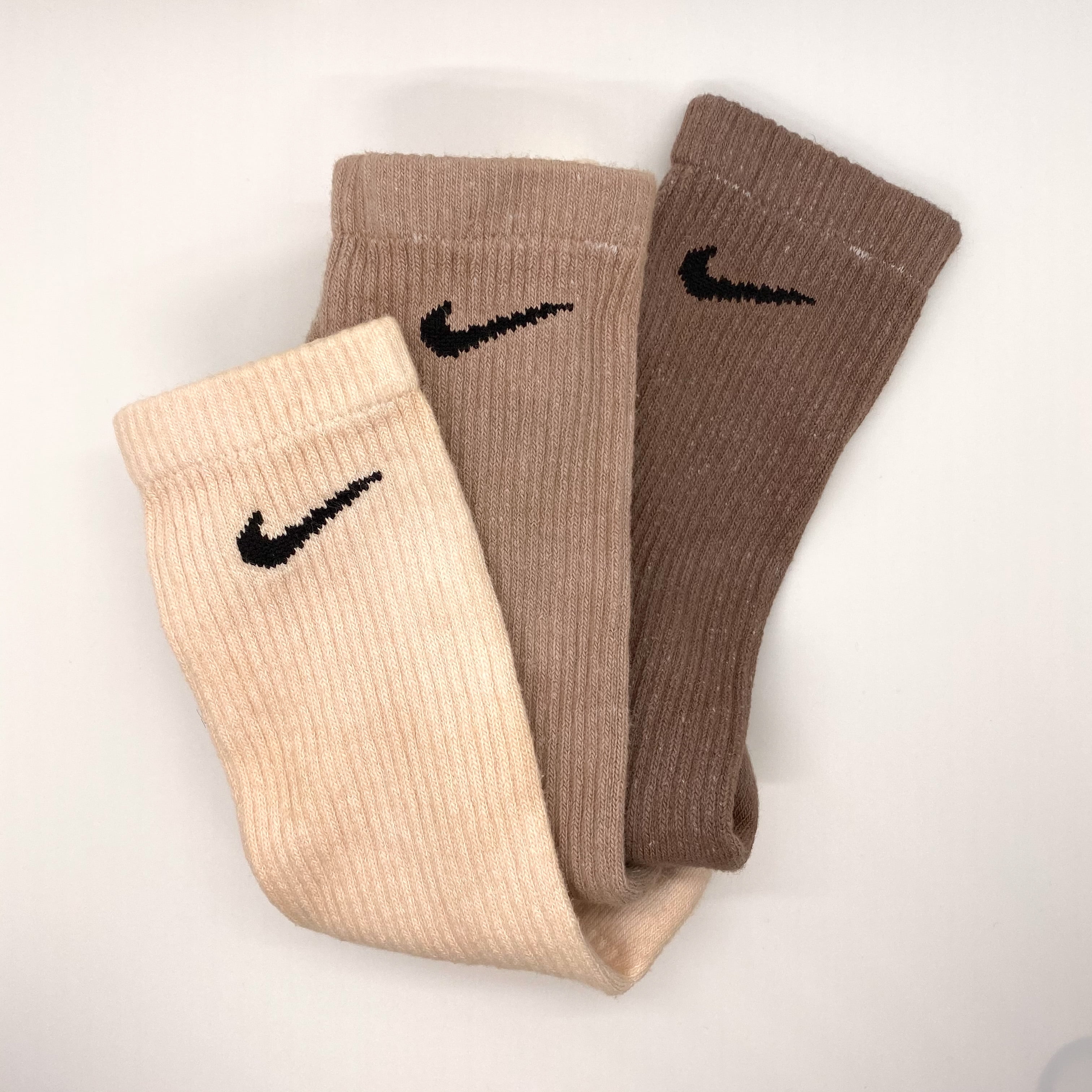 Nike Earth Tones Crew Socks Dri Fit, 3 - Pack -