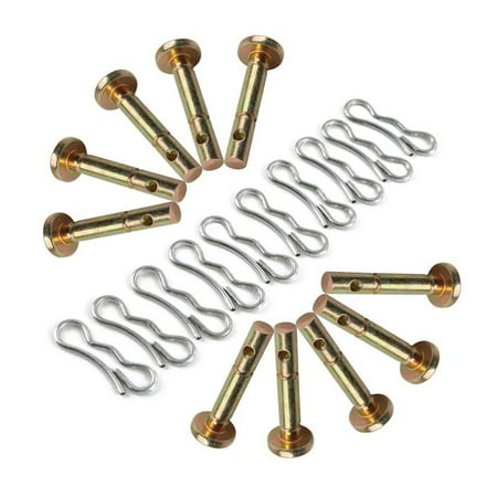 

10 Pcs Shear Pins + 10 Pcs Cotters Pins for Snowblower- 738-04124 and 714-04040 Replacement for MTD Snow Throwers