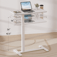 thumbnail image 7 of LUCKLIFE Adjustable Overbed Bedside Table with Wheels, Black, 7 of 7