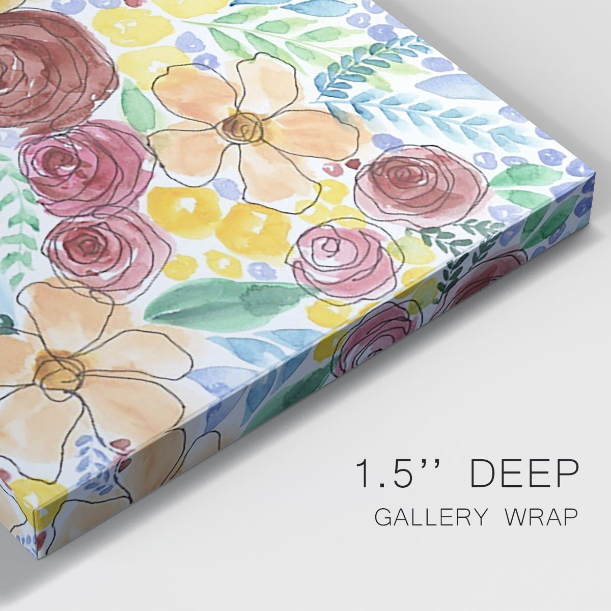 Flower Carousel II Premium Gallery Wrapped Canvas - Ready to Hang