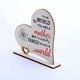 thumbnail image 5 of Placa de recuerdo de madera para mamá | Cartel decorativo con estampado floral con "Para el mundo eres un, pero para nuestra familia eres el mundo" | Decoración de regalo de aniversario de, 5 of 7