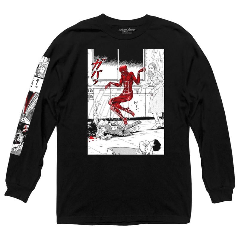 Junji Ito Popping Out of Skin Heavy Weight 100% Cotton Long Sleeve Crew ...