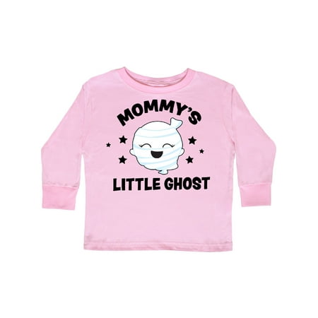 

Inktastic Cute Mommy s Little Ghost with Stars Gift Toddler Toddler Girl Long Sleeve T-Shirt