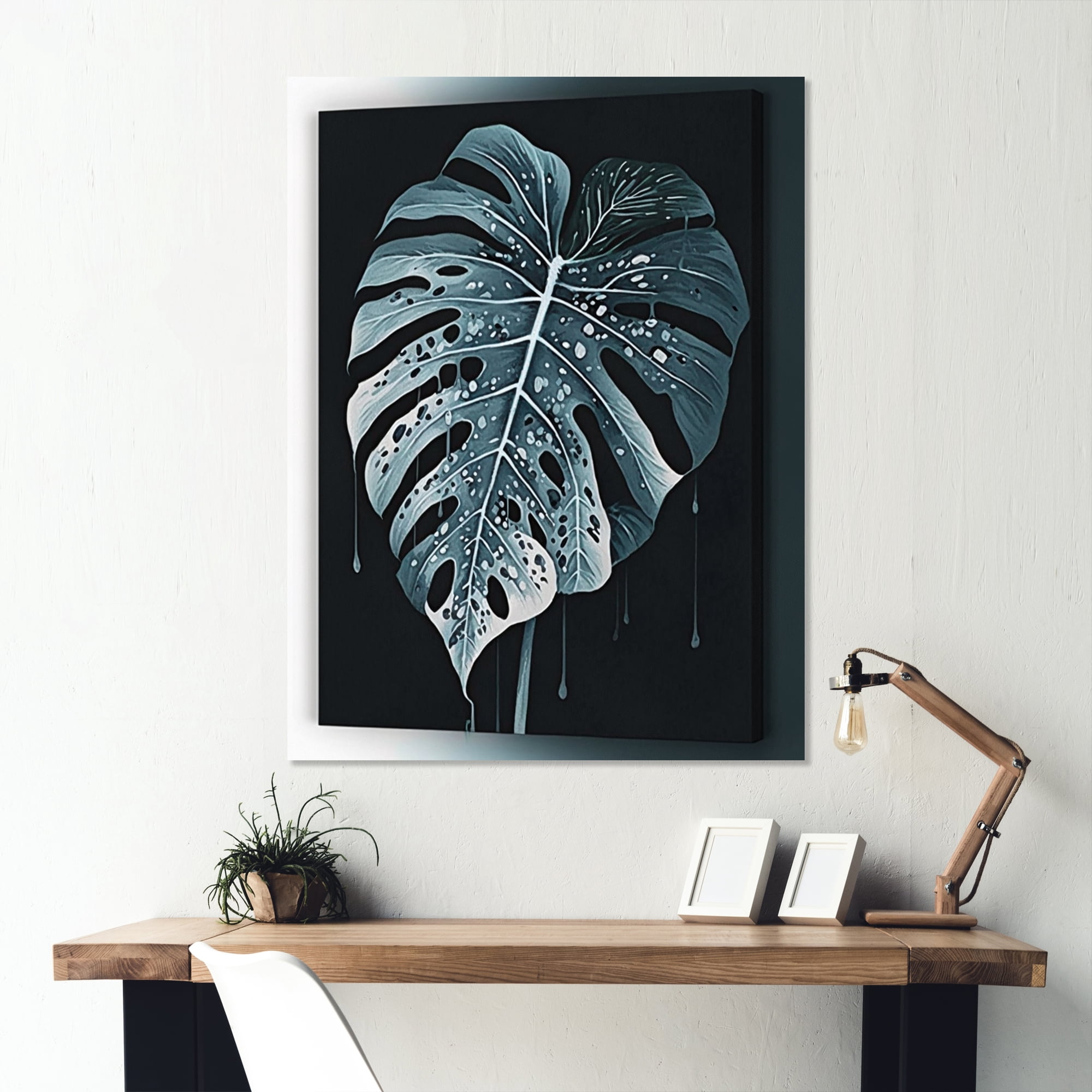Designart Philodendron Leaf II Canvas Wall Art