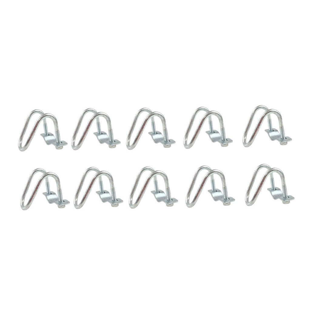 DINHEAROM 10-Pack Metal U Tube Hose Clamps, 0.5x7cm Adjustable Clips for Secure Fittings