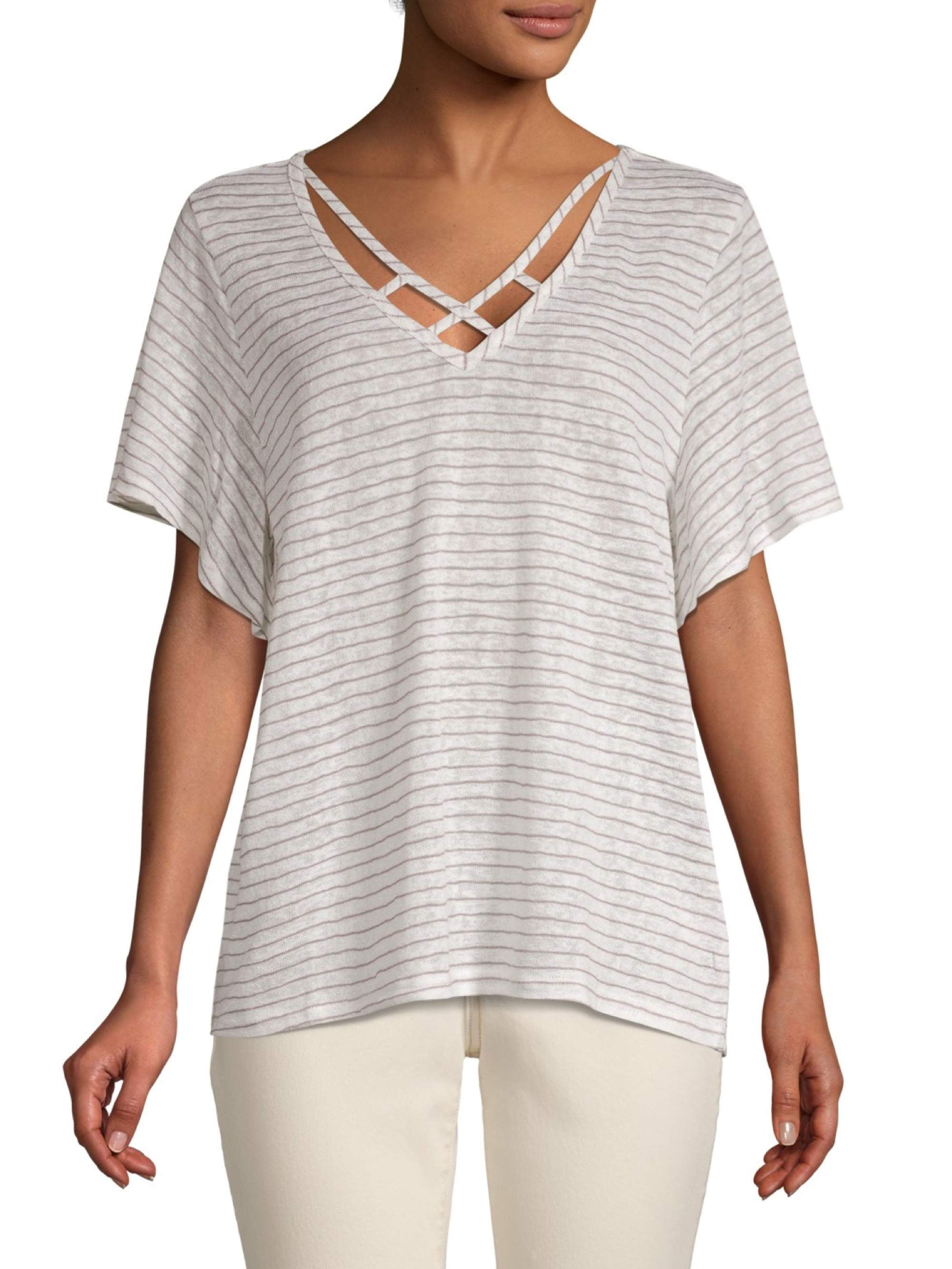 Loramendi Women's Flutter Sleeve TShirt