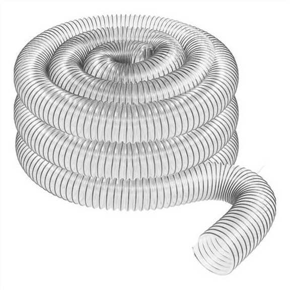 New Arrivals 2Inch OD 50mm Clear PVC Dust Collection Hose. Ideal for Shop Vacuums