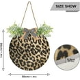 thumbnail image 3 of Sexy Leopard Print Welcome Sign for Front Door, Round Sign Hanging Welcome Sign Welcome Wreath for Farmhouse Porch Door Home Decor, 3 of 7