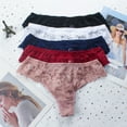 thumbnail image 3 of Gibobby Tangas de mujer Ropa interior Sexy de moda para mujer, Tanga Sexy de encaje, pantalones T transparentes huecos de talla grande para mujer(Vino,G), 3 of 4