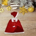 thumbnail image 2 of Capa de Navidad Bolas de felpa con cordones Mantón con sombrero Capa Rojo Vestido de lujo Adulto para Carnaval Vacaciones Navidad, 2 of 4