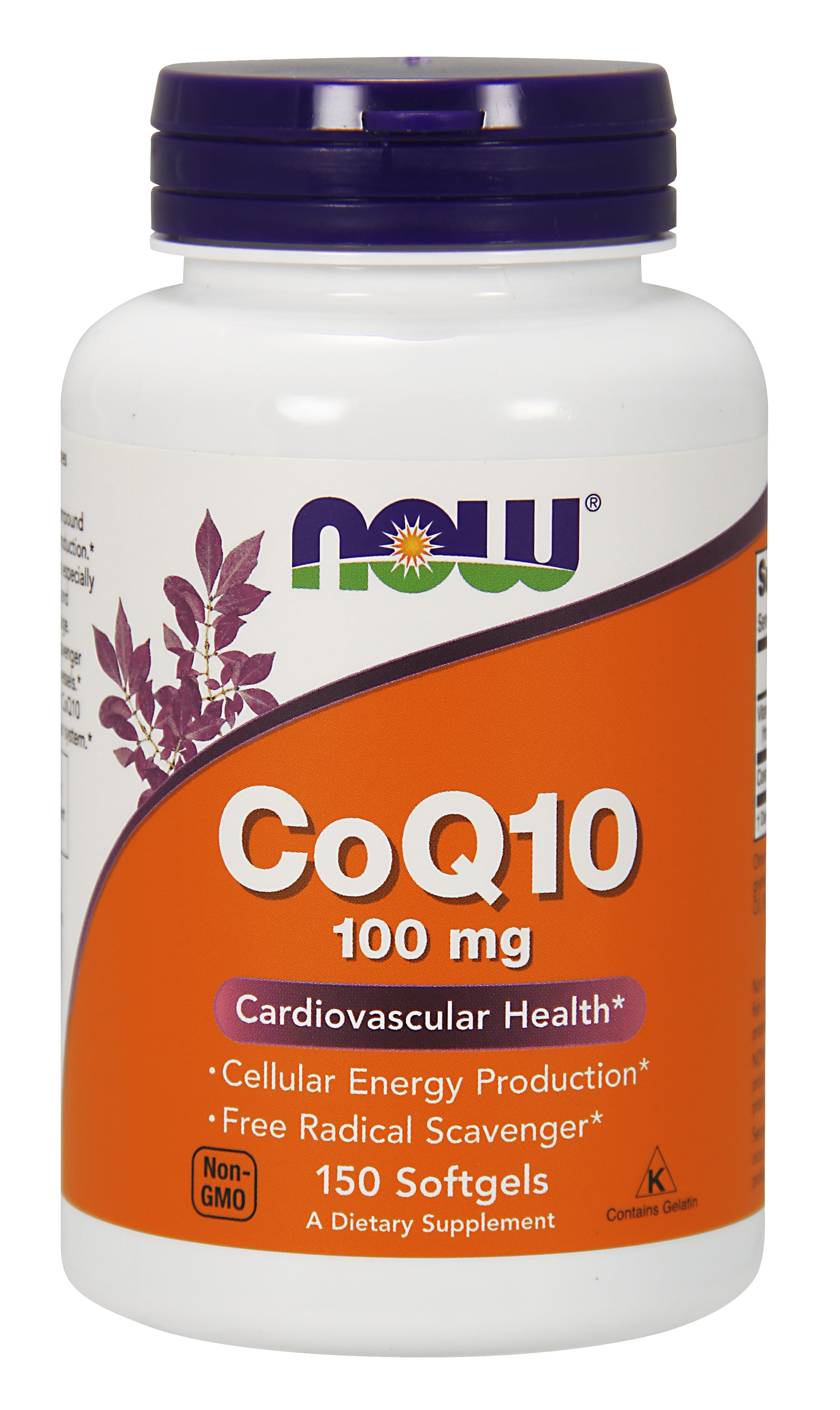 NOW CoQ10 (Coenzyme Q10) 100 Cardiovascular Health*, 150 Softgels - Walmart.com