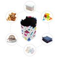 thumbnail image 7 of Yayeee Freestanding Laundry Hamper with Handle Collapsible Large Storage Basket for Clothes, Red Retro Pattern, 7 of 7