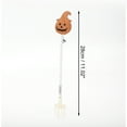 thumbnail image 2 of Unique Bargains 1 Pc Portable Pumpkin Pattern Cat Playing Rod for Indoor Orange Plastic, 2 of 3