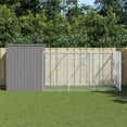 thumbnail image 1 of vidaXL Dog House with Run Light Grey 214x457x181 cm Galvanised Steel, 1 of 5