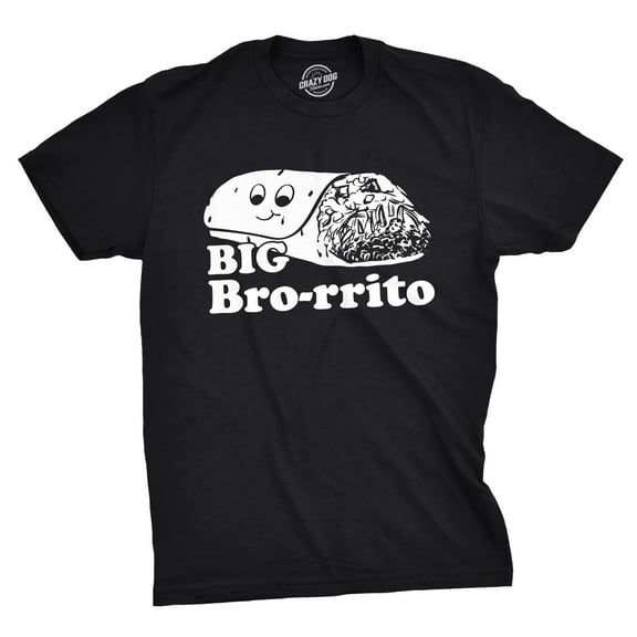 Mens Big Bro-rrito T Shirt Funny Brother Tee for Guys Graphic Tees