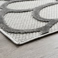 thumbnail image 5 of Oasis Modern Floral Beige and Cream Polypropylene Indoor Outdoor Area Rug, 5'x7' Rectangle, 5 of 7