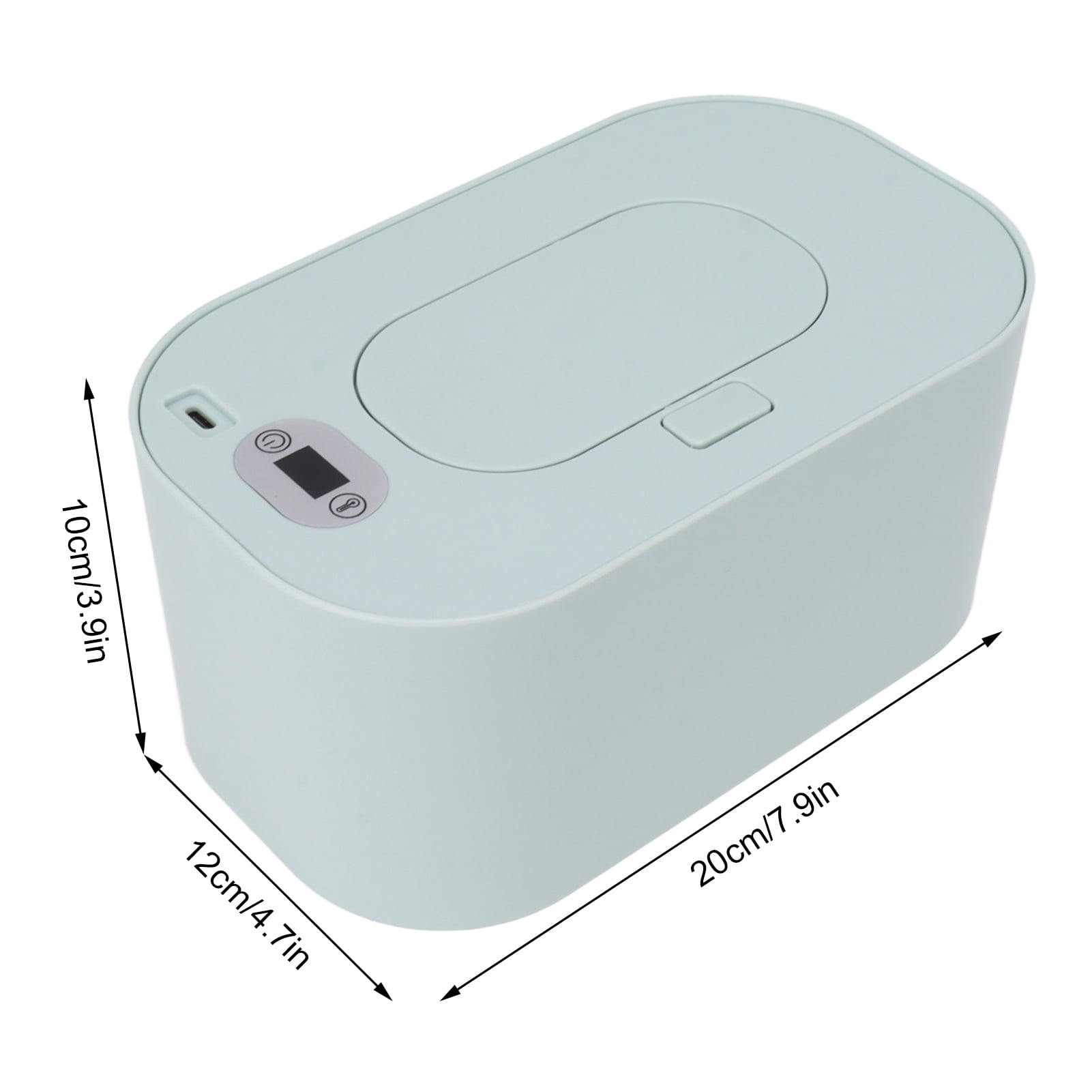Yajisi Baby Wipe Warmer USB Constant Temperature Portable Wipe Heater Temperature Adjustment Warm Keeper Dispenser 5V Green 8.66x5.51x4.72 inches / 22x14x12 cm