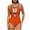 Orange, variant on Family Gifts Women Bikini Print Strappy Back Set One-Piece Swimsuits Plus Size Bathing Suits Tankinis Swimwear Orange, L