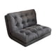 thumbnail image 3 of Sofá cama plegable con soporte para la espalda, posición ajustable, cubierta de cuero PU, asientos de suelo plegables para juegos, lectura, hogar, gris oscuro, 3 of 9