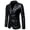 Black, variant on Men's Faux Leather Blazer Jackets Notch Lapel Long Sleeve 2 Button Slim Fit Sports Coat Single Breasted Pockets Burgundy 42