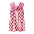 thumbnail image 5 of Otvok Summer Sleeveless Tops for Women Polka Dot Solid Color Print Short Sleeve Tunic T-Shirts, 5 of 6