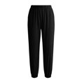 thumbnail image 3 of felwors Capri Pants Women Petite Summer Pull Capri Joggers Casual Elastic Waist Cropped Pant Beach Clothes Black for Size S, 3 of 4