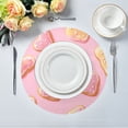 thumbnail image 5 of Round Placemat Heat Resistant & Wrinkle-Free Dining Table Decor Placemat For Home & Weddings Heart-shaped Butter, 5 of 7