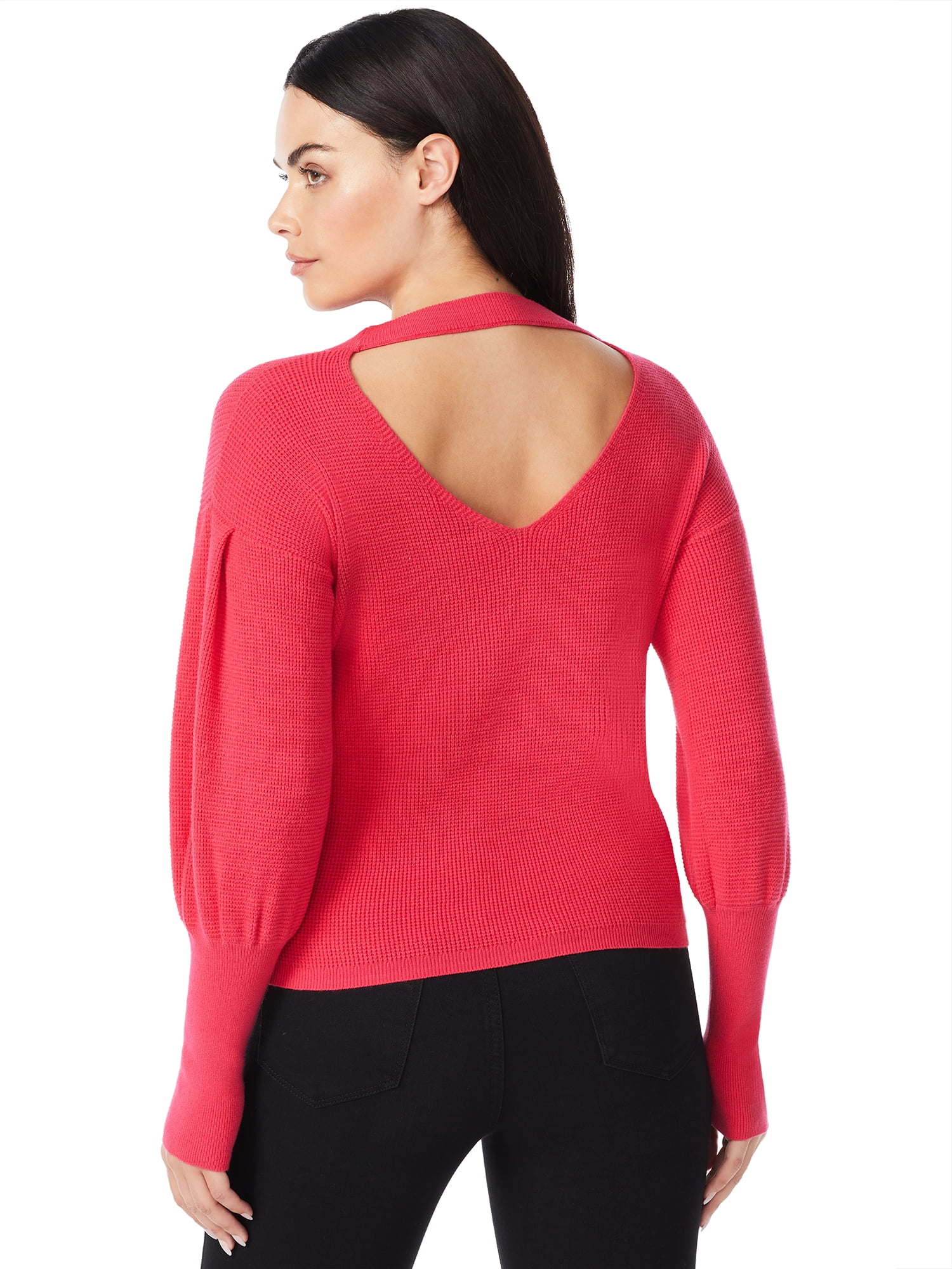 cut out back sweater