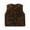 Brown, variant on dmqupv Boys Vest Toddler Girl Boy Solid Color Warm Thick Sleeveless Soild Color Vest Clothes Zipper Vest With Pockets White,Size for 6-12 Months