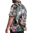 thumbnail image 3 of Koala Men's Short Sleeve Hawaiian Beach Shirts, Casual Printed Button Down Spread Collar Tops, Summer Unisex Style, 3 of 6