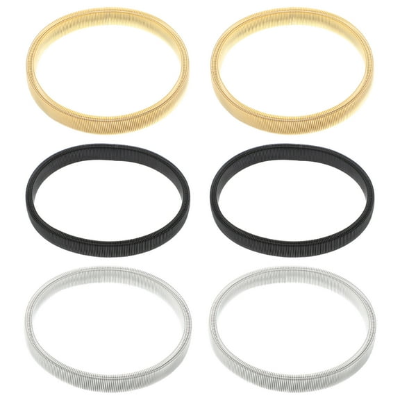 AURARMLET 6-Pack Adjustable Metal Stretchy Shirt Armbands Elastic Sleeve Garters Multi-Color Arm Straps for Men and Women