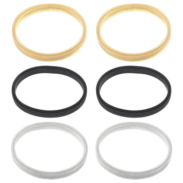 6 ligas antideslizantes ajustables para mangas de camisa, de metal, elásticas, para hombres y mujeres, color negro, blanco y dorado