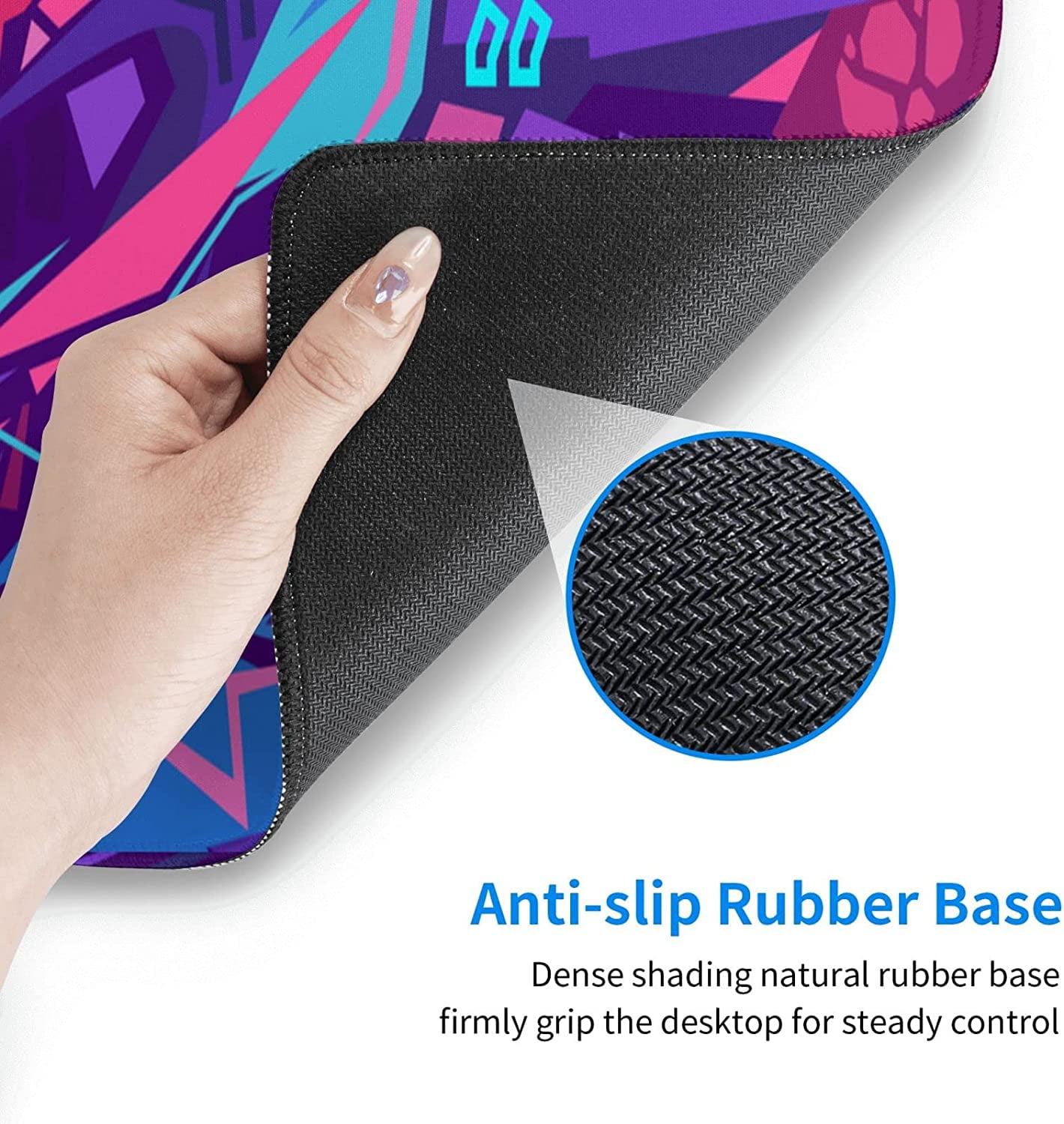 XL Large Gaming Mouse Pad with Stitched Edges, Metaverse Cyber Graffiti Extended Mousepad with Non-Slip, Long Waterproof Keyboard Pad Mouse Mat for Computer Laptop for Gamer Office Decor, 31.5*11.8 In