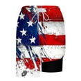 thumbnail image 5 of Chiccall Mens Shorts Independence Day Flag Printed Shorts Elastic Waist Drawstring Summer Beach Swim Trunks with Pockets, 5 of 6