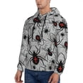 thumbnail image 3 of Honeii Spiders Pattern Mens Hoodies Men's Loose Sleeve Sweatshirt,Pullover Hooded Sweatshirt for Men,Essentials Hoodie-3X-Large, 3 of 7
