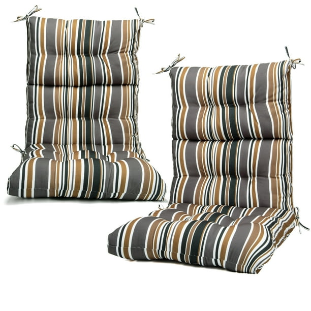 YouLoveIt 2PCS 44x21 inch Solid Chair Cushion High Back Chair Cushion Outdoor High Back Rocking 
