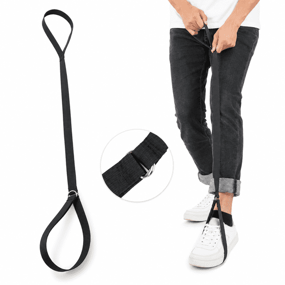 Leg Lifter Strap 43 inch Nylon Foot Loop Hand Grip for Knee Surgery Recovery,Disability,Elderly,Mobility Aids for Wheelchair,Bed,Car