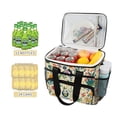 thumbnail image 2 of FORMRS Insulated Cooler Bag 24 Cans Capacity Soft Leakproof Lunch Box with Side Pockets, Floral Animals, 2 of 7
