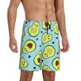 thumbnail image 2 of Easygdp Avocado and Hearts Men's Short Pajama Pants, Sleep Shorts, Household Pants, Casual Pants with Pockets - Small, 2 of 9