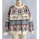 thumbnail image 4 of Suéter navideño de invierno 2024 con estampados, tejido de punto cálido y suave para mujer, jersey navideño de jacquard con cuello redondo y manga larga, 4 of 5