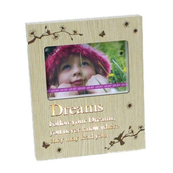 7.5 x 9" LED 'Dreams Follow Your Dreams You Never Know Where They May Lead You' Holds 4.X 6" Photo Frame